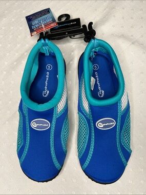 Women's Blue Aqua swim sport Water adjustable Shoes